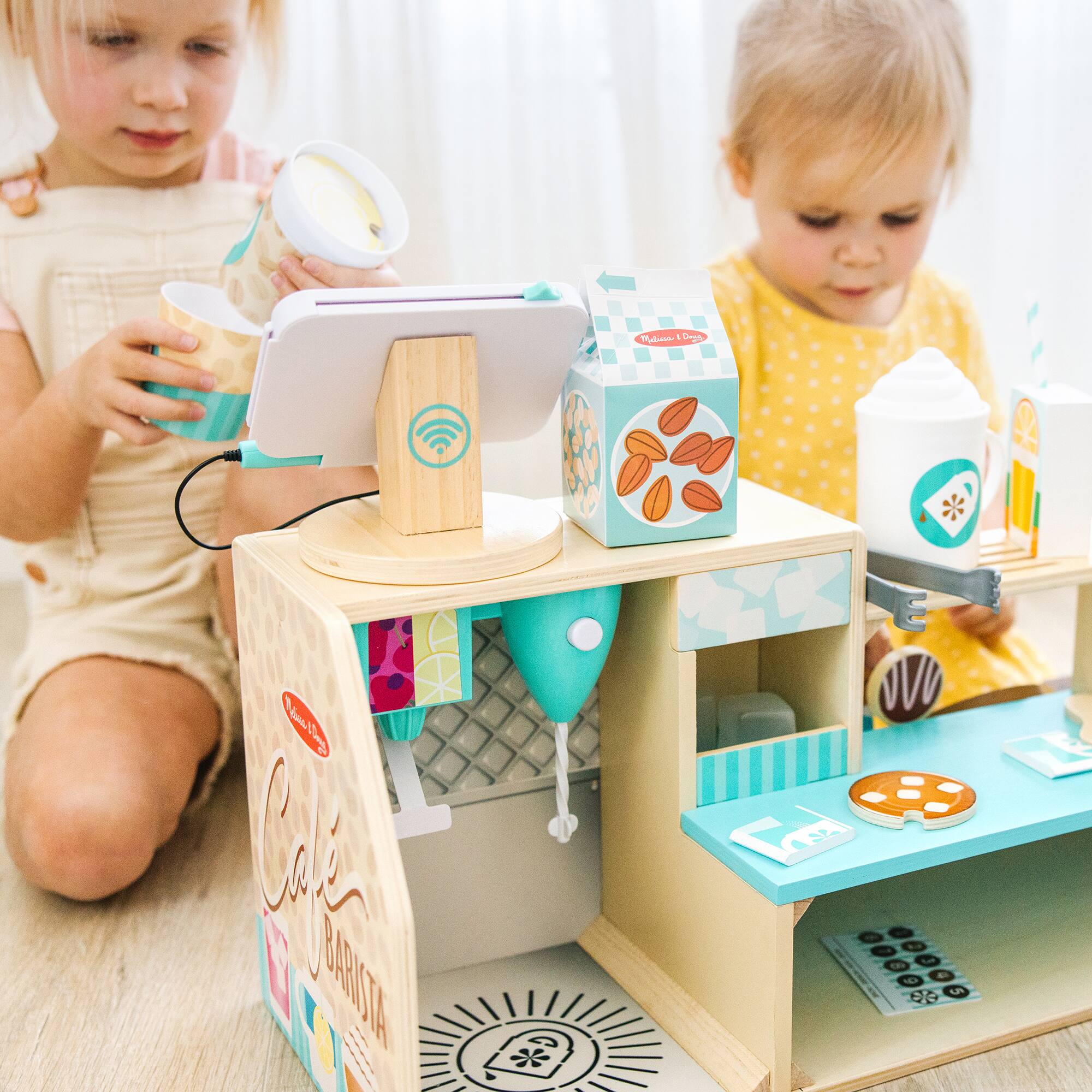 Melissa & Doug® Wooden Café Barista Coffee Shop Play Set